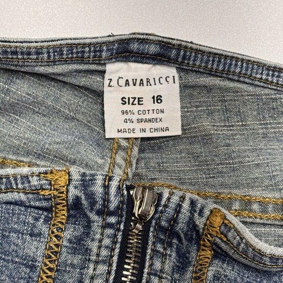 Z. Cavaricci Blue Jeans with Brown Embroidery - Picture 5 of 16